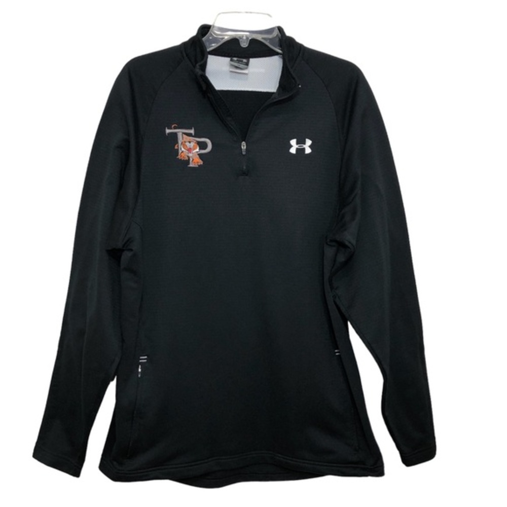 Under Armour‎ 1/4 Zipper Pockets Black Lightweight Mens Pullover L